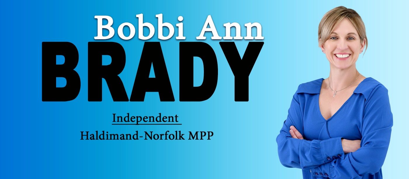 Bobbi Ann Brady - MPP Haldimand Norfolk - Bobbi Ann Brady
